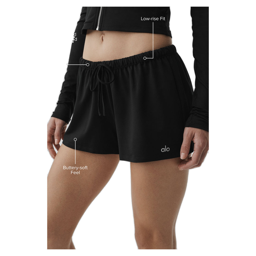 ALO Alosoft Low-Rise Finesse Short - Black