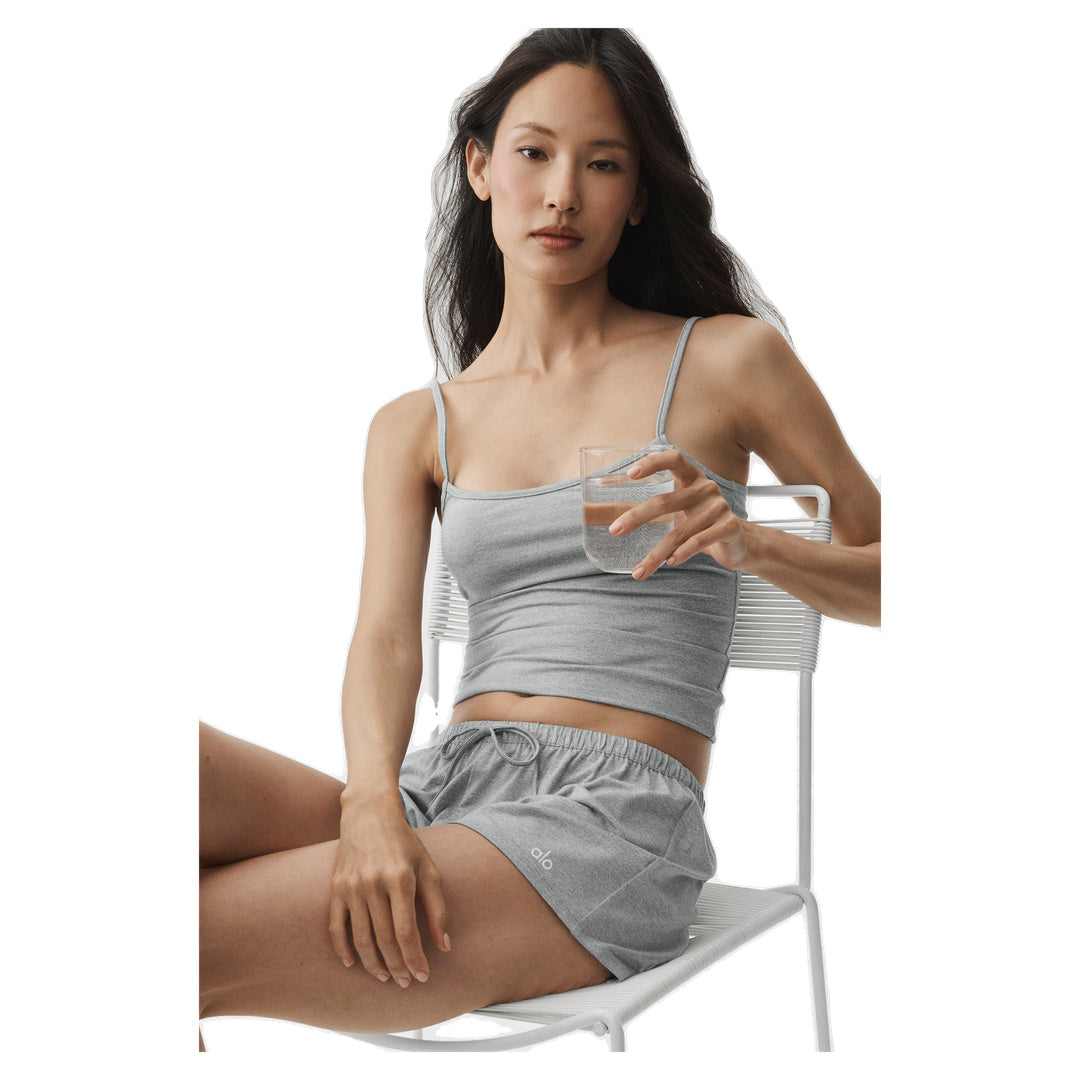 ALO Alosoft Low-Rise Finesse Short - Vintage Athletic Heather