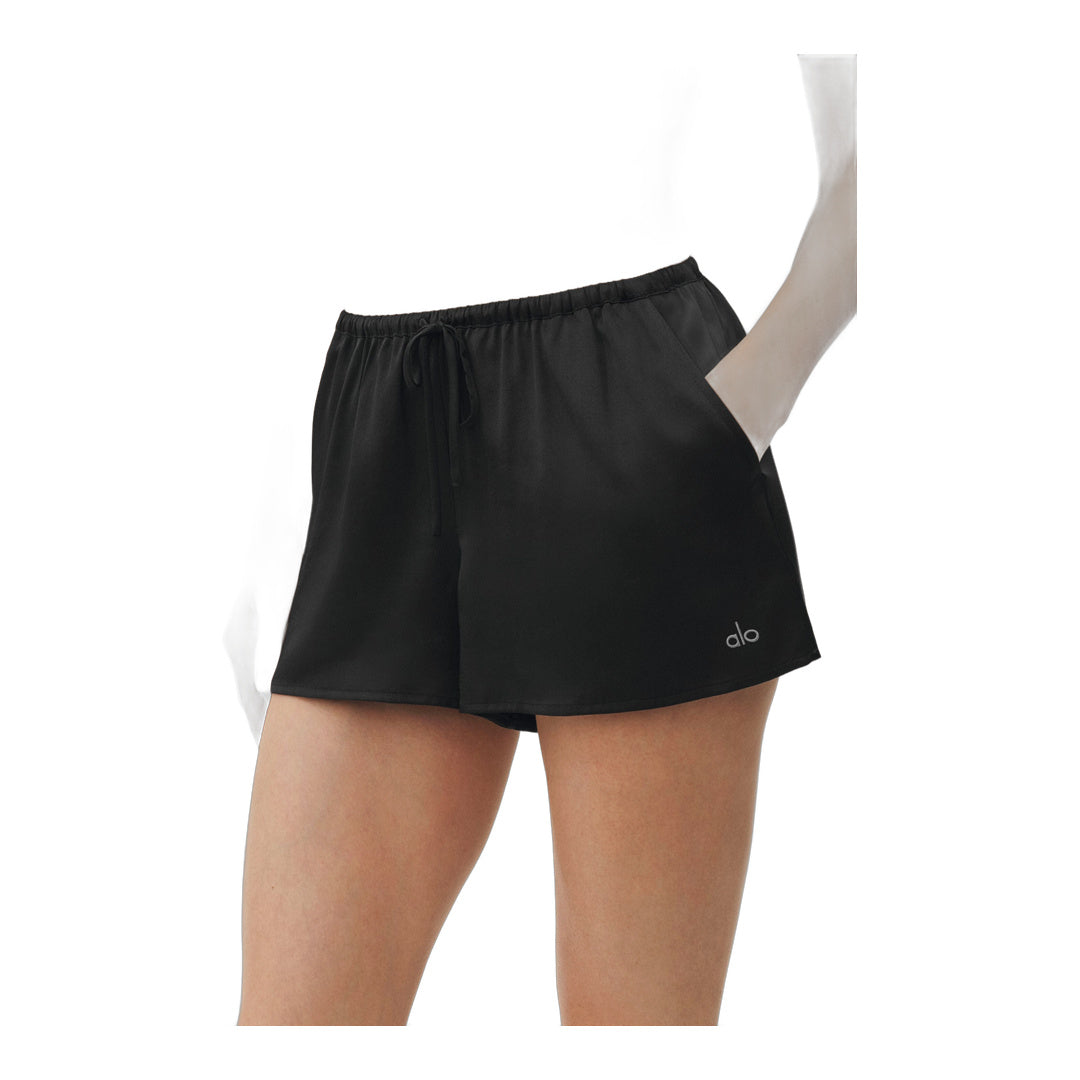 alo Silk Blend Radiance Short - Black