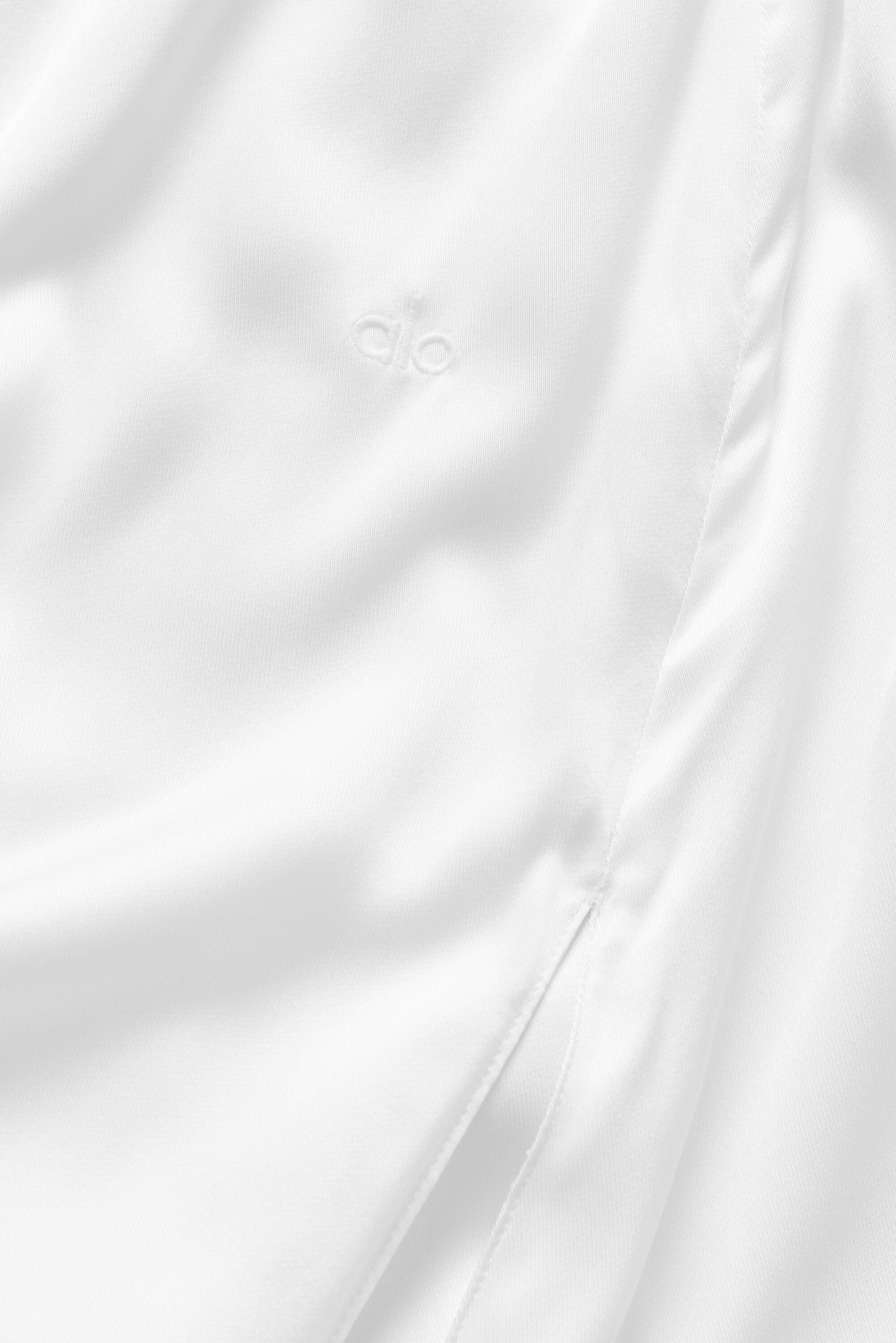 alo Silk Blend Low-Rise Radiance Long Skirt - White