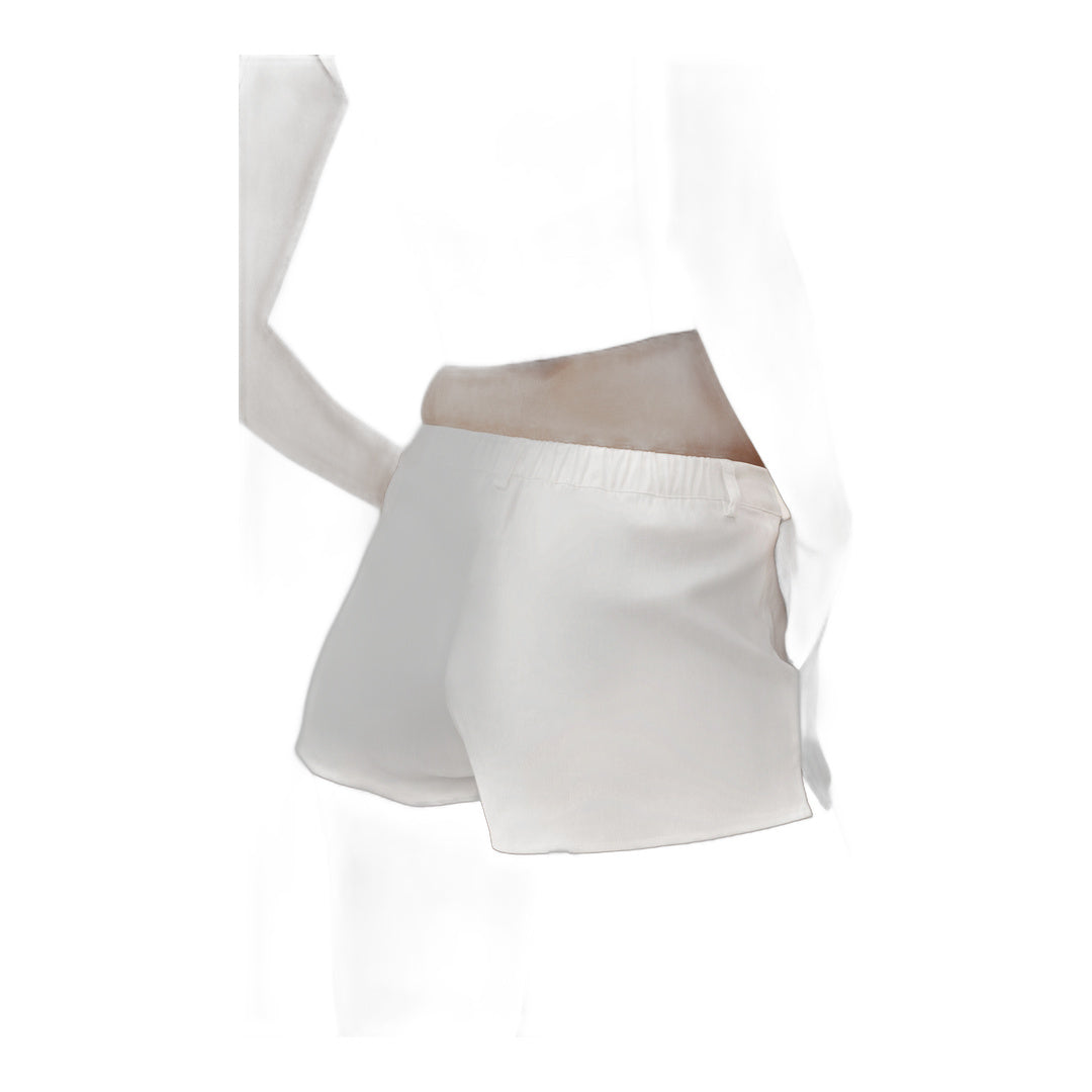 alo Linen Blend Low-Rise Riviera Trouser Short - White