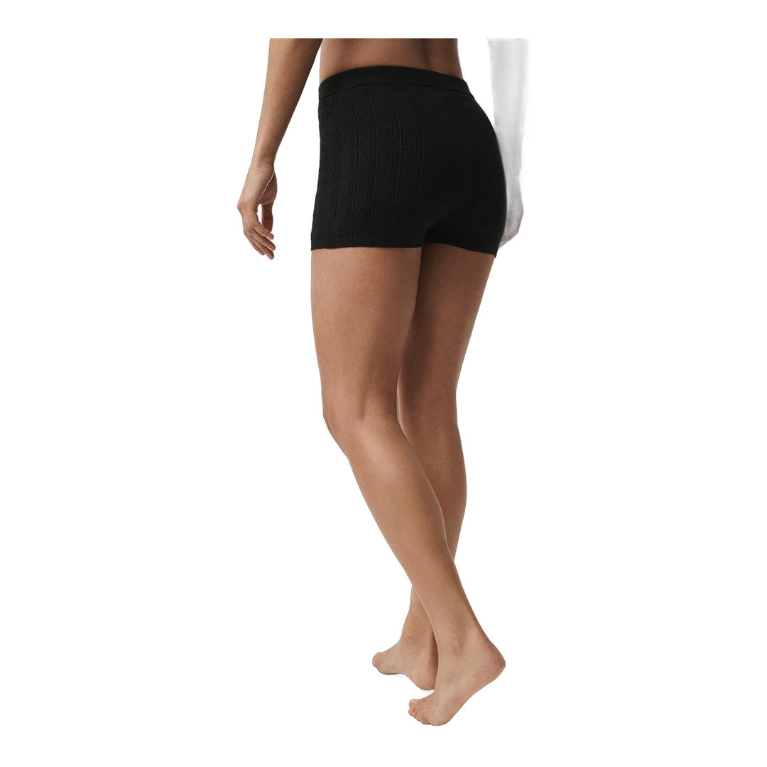 alo Pointelle Sweater Be Mine Hot Short - Black