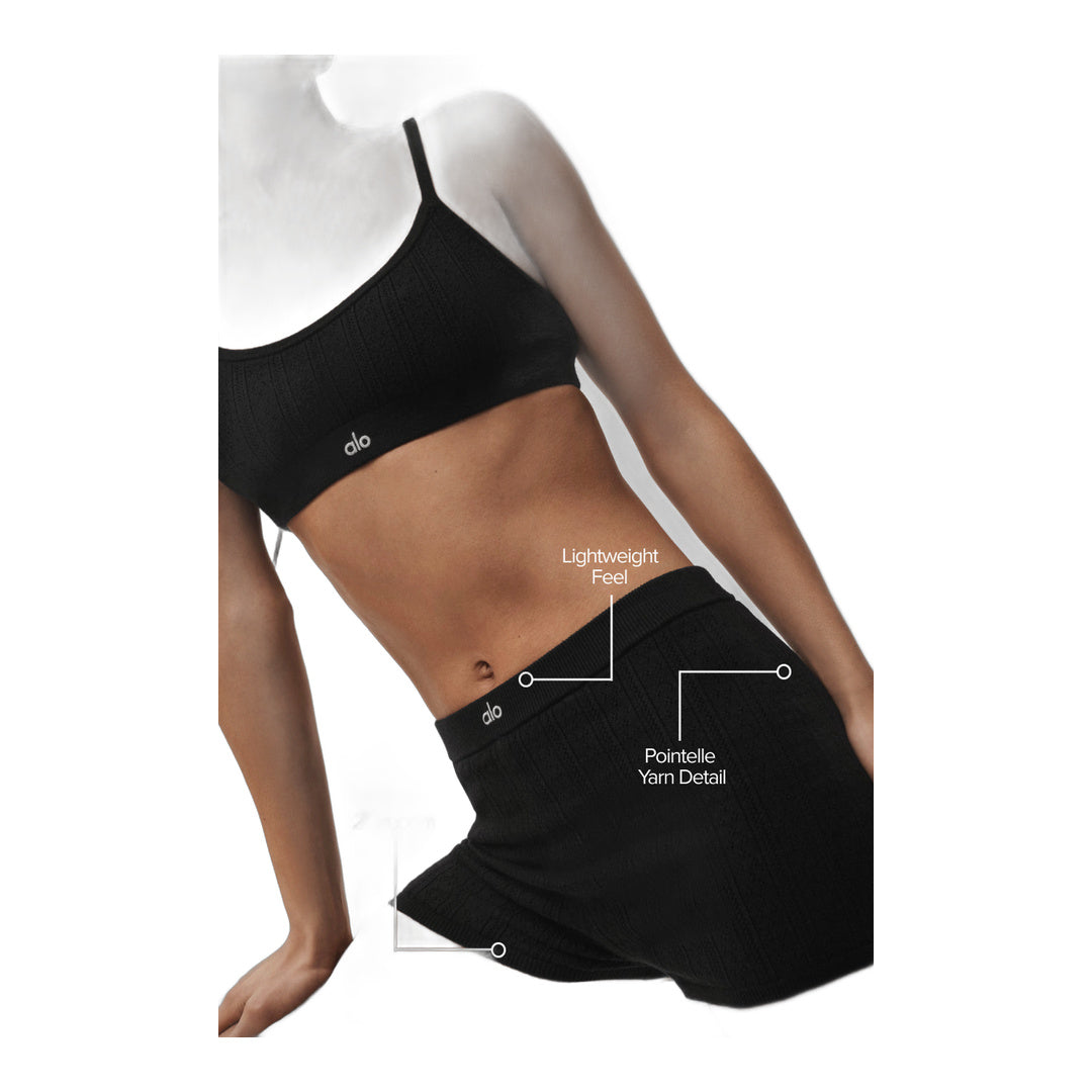 alo Pointelle Sweater Be Mine Hot Short - Black