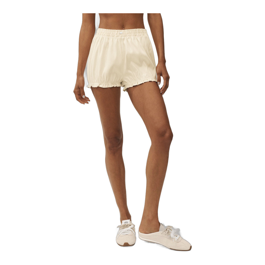 alo Linen Blend Riviera Bloomer Short - Sandy Beige