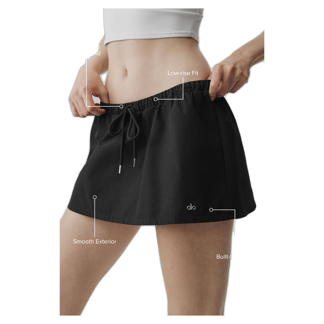 ALO Low-Rise Best Bet Skirt - Black