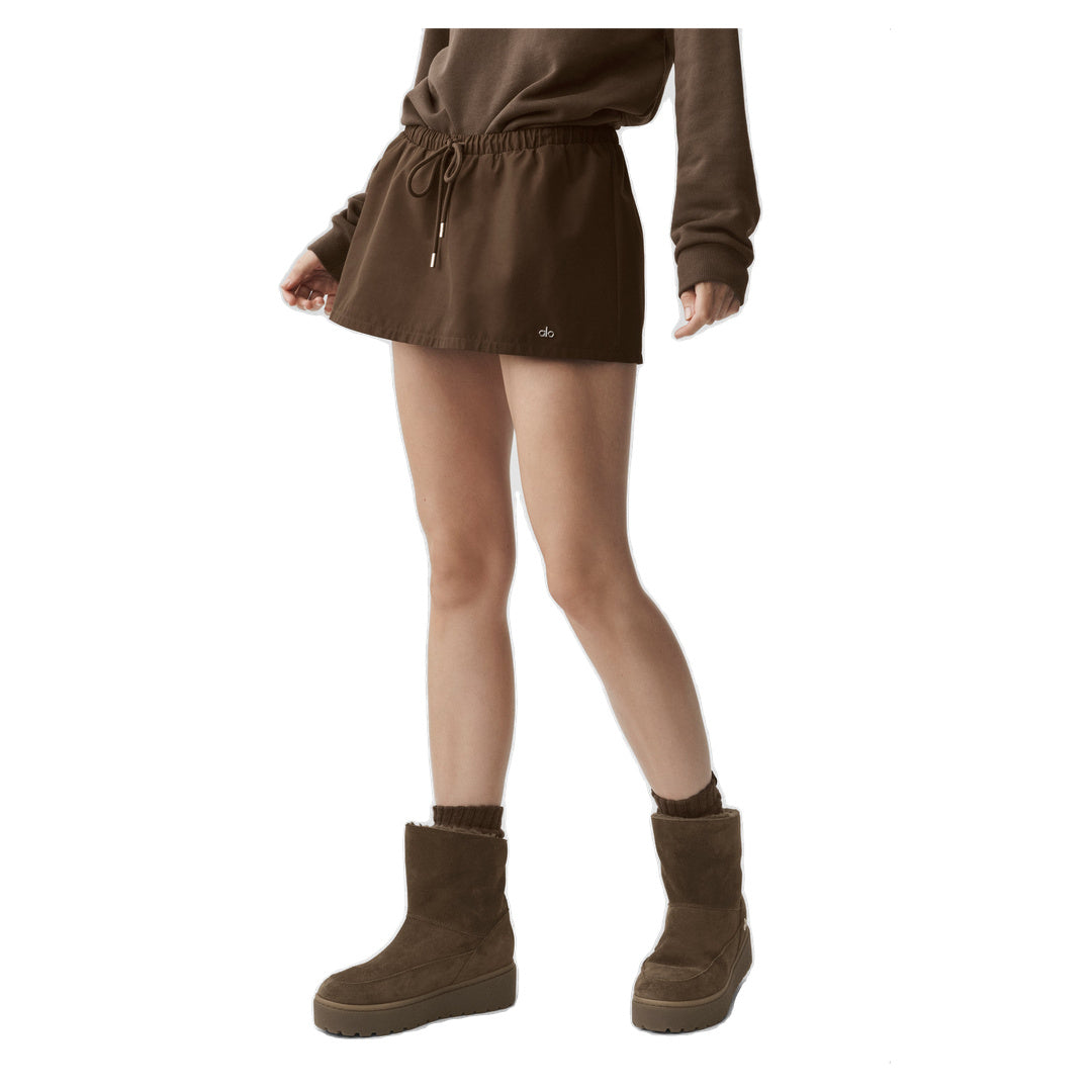 ALO Low-Rise Best Bet Skirt - Espresso