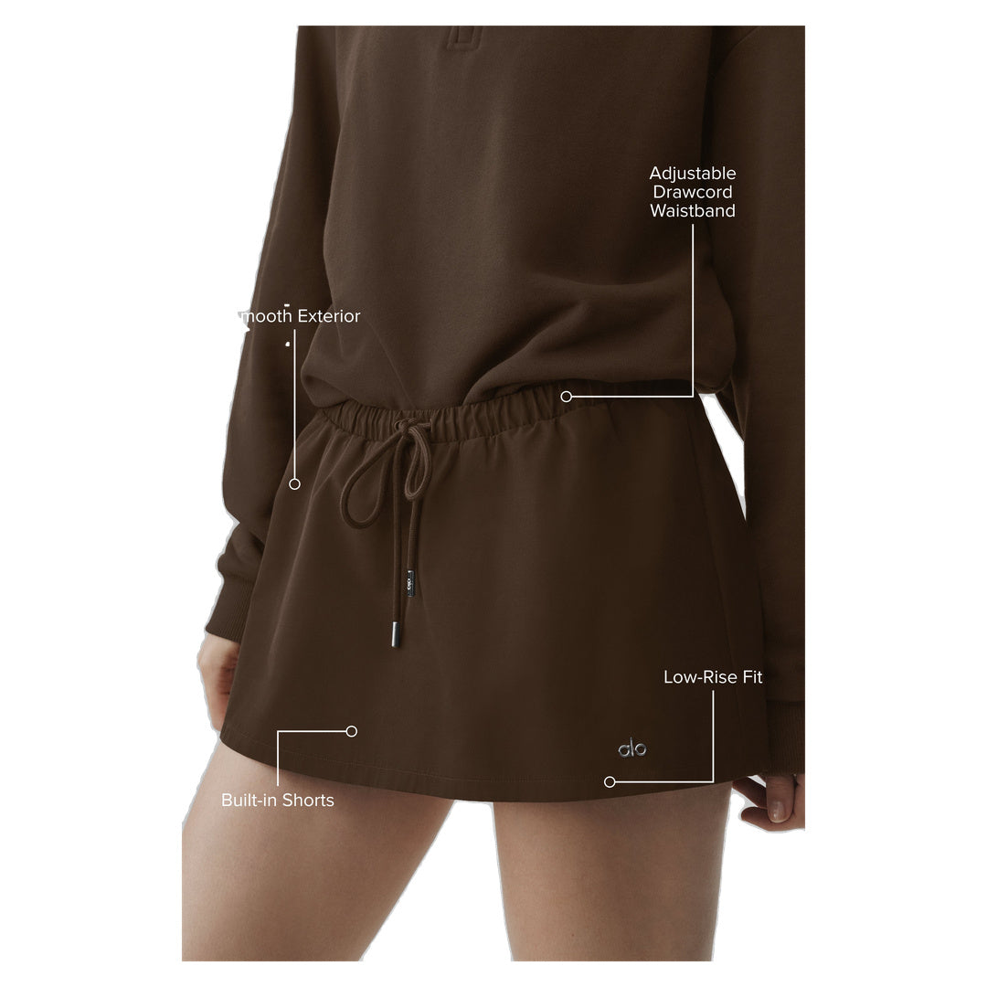 ALO Low-Rise Best Bet Skirt - Espresso