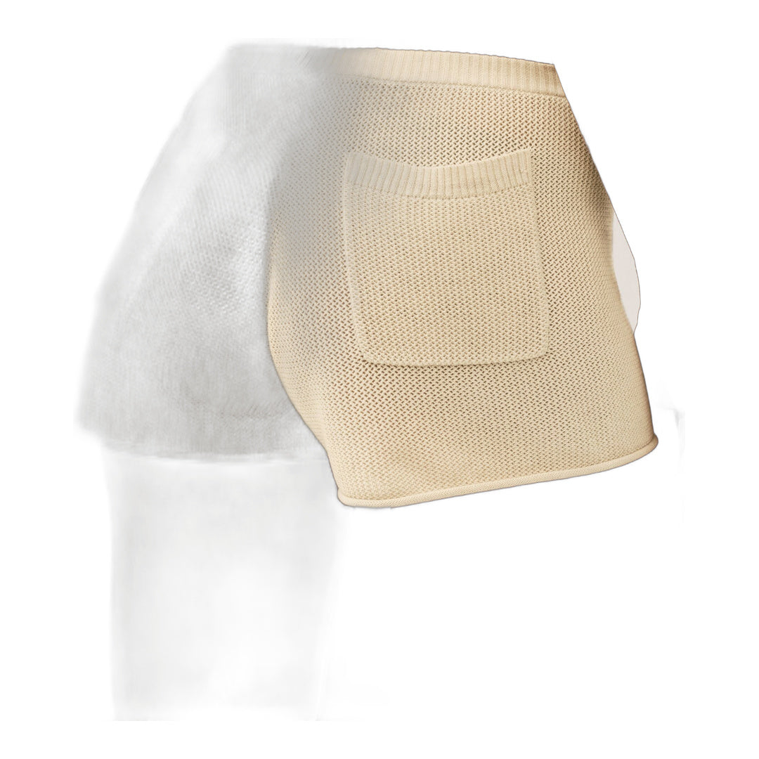 alo Silk Cashmere Mid-Rise Heatwave Short - Sandy Beige