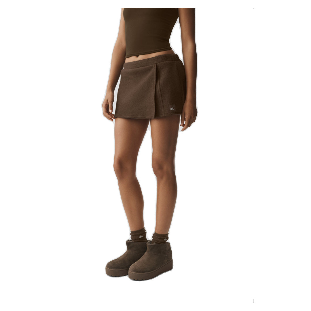ALO Alpine Meadow Mini Skirt - Espresso