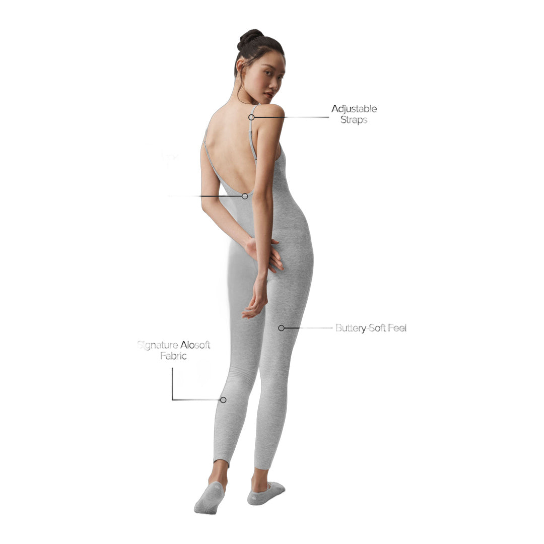alo Alosoft One And Done Onesie - Athletic Heather Grey