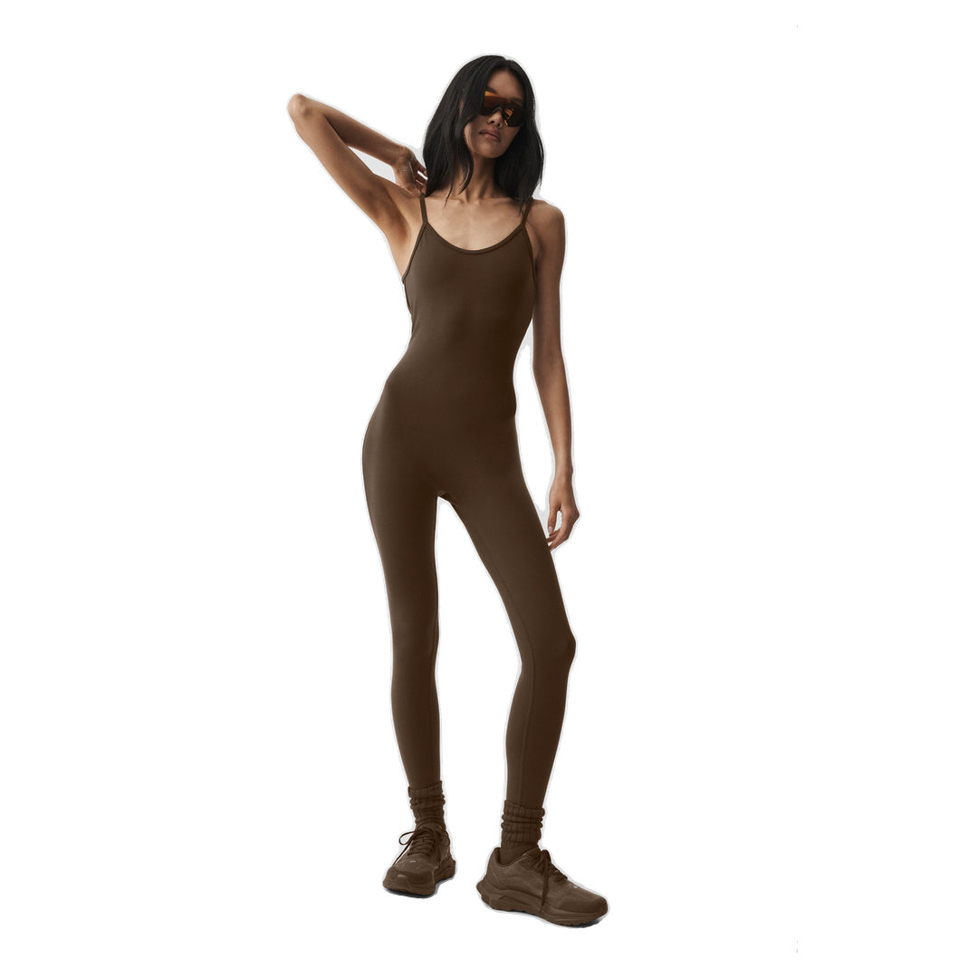 ALO Airbrush One And Done Onesie - Espresso