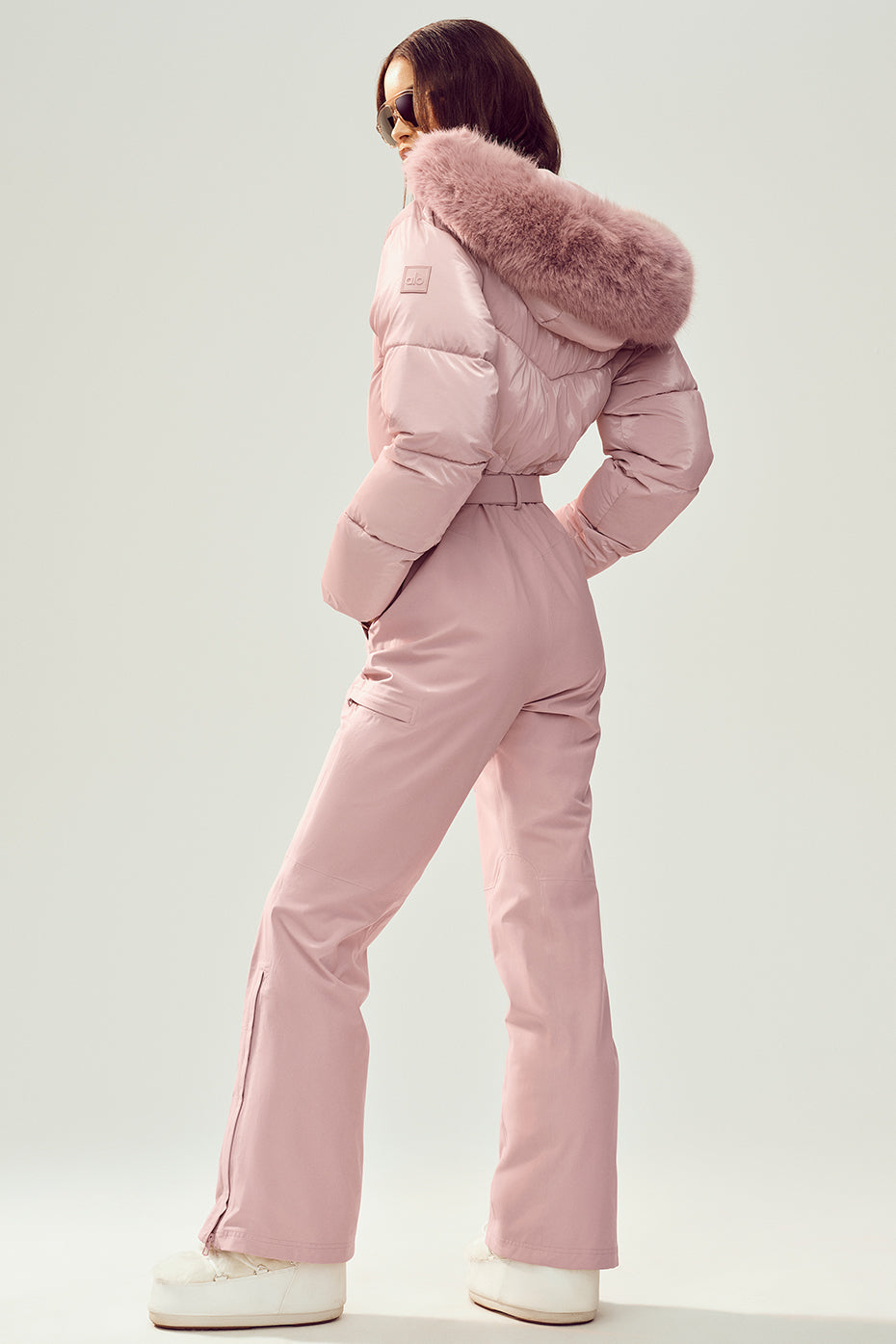 alo Polar Star Ski Suit - Pink Champagne