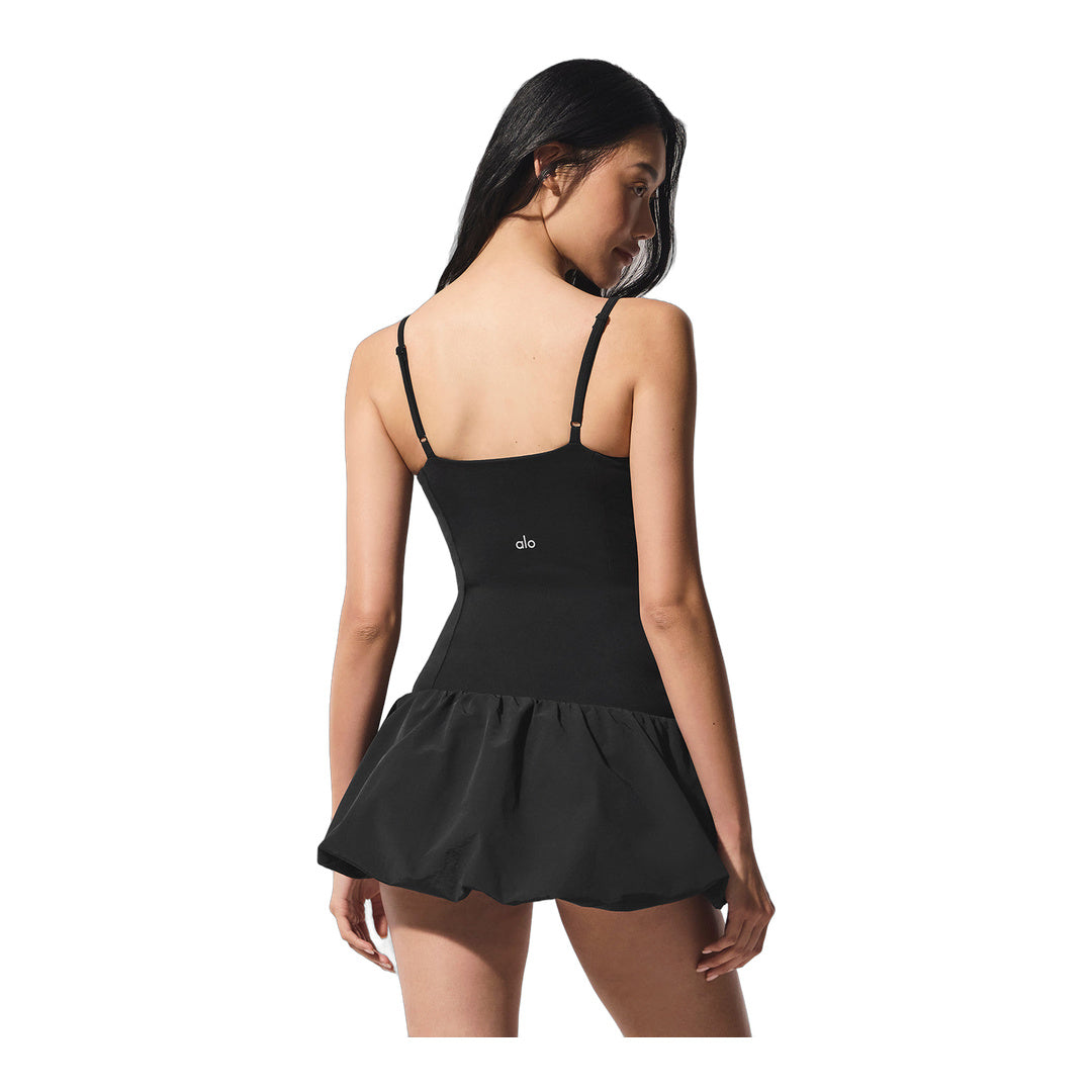 alo Airbrush Love Match Tennis Dress - Black