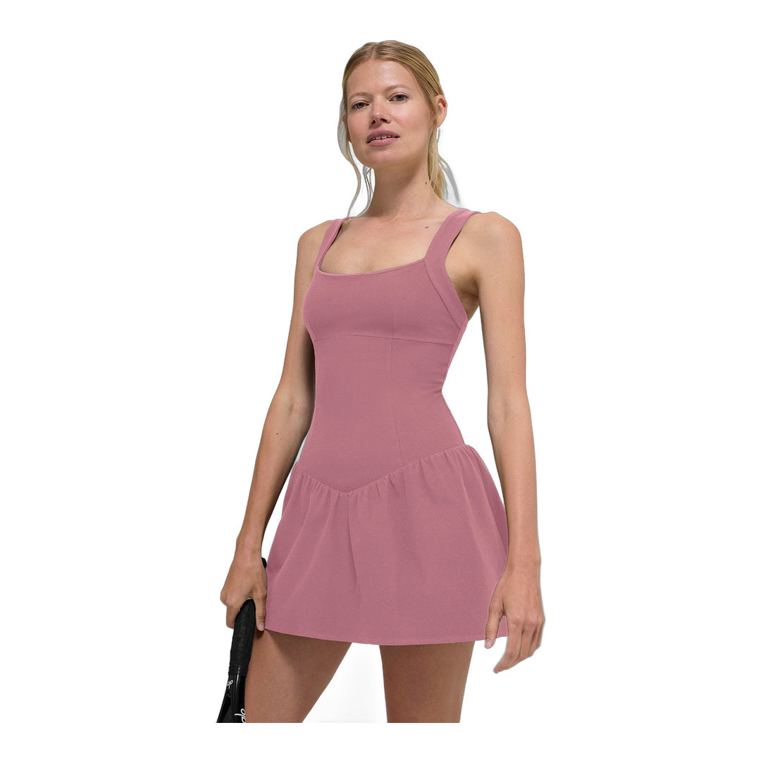 alo Alosoft Break Point Tennis Dress - Pink Wild Rose