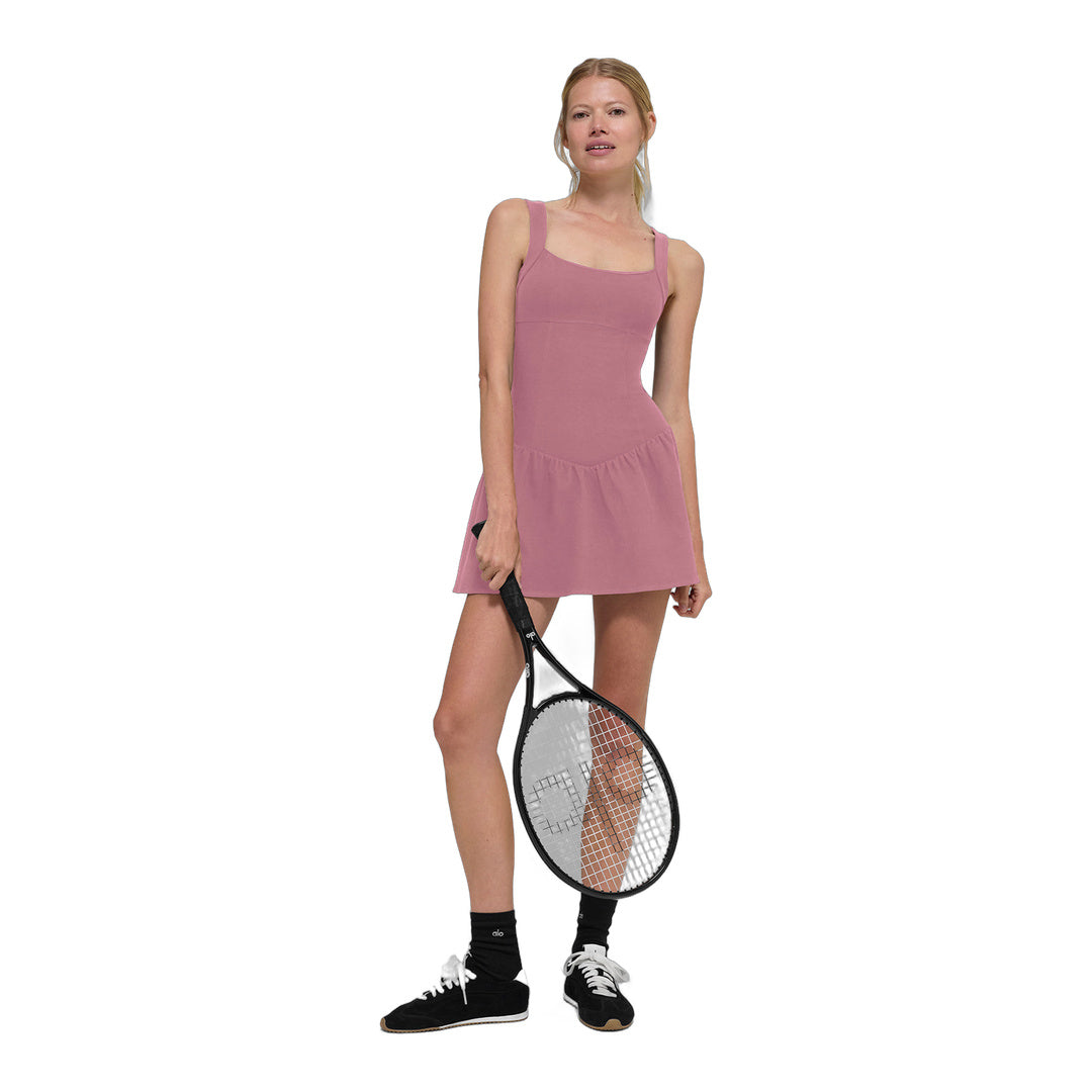 alo Alosoft Break Point Tennis Dress - Pink Wild Rose