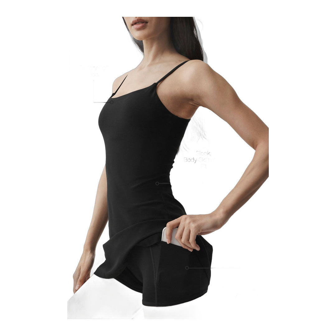 alo Alosoft Encore Tennis Dress - Black