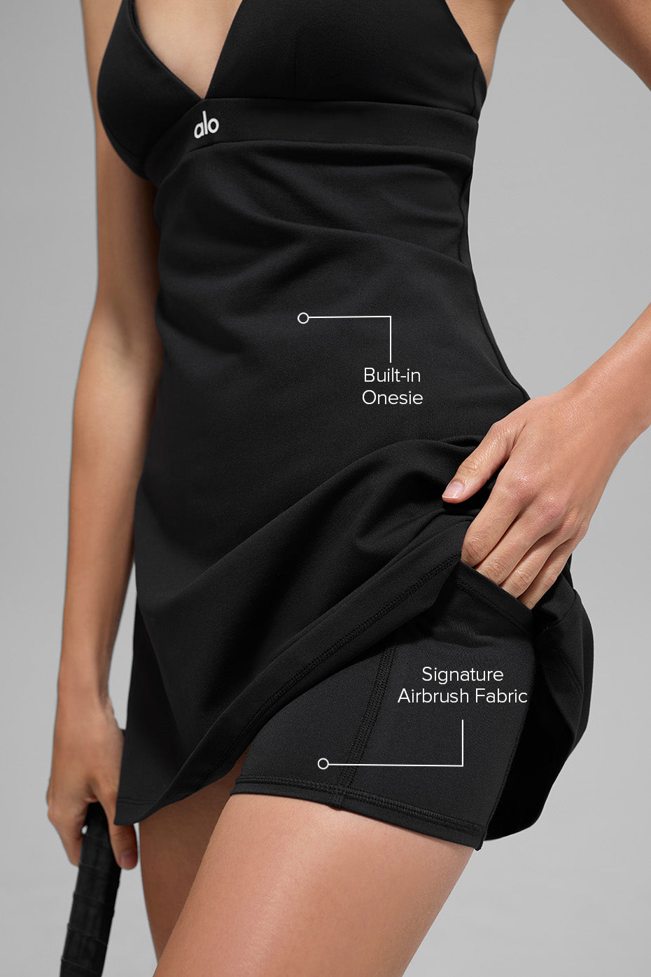 alo Airbrush Splendor Dress - Black
