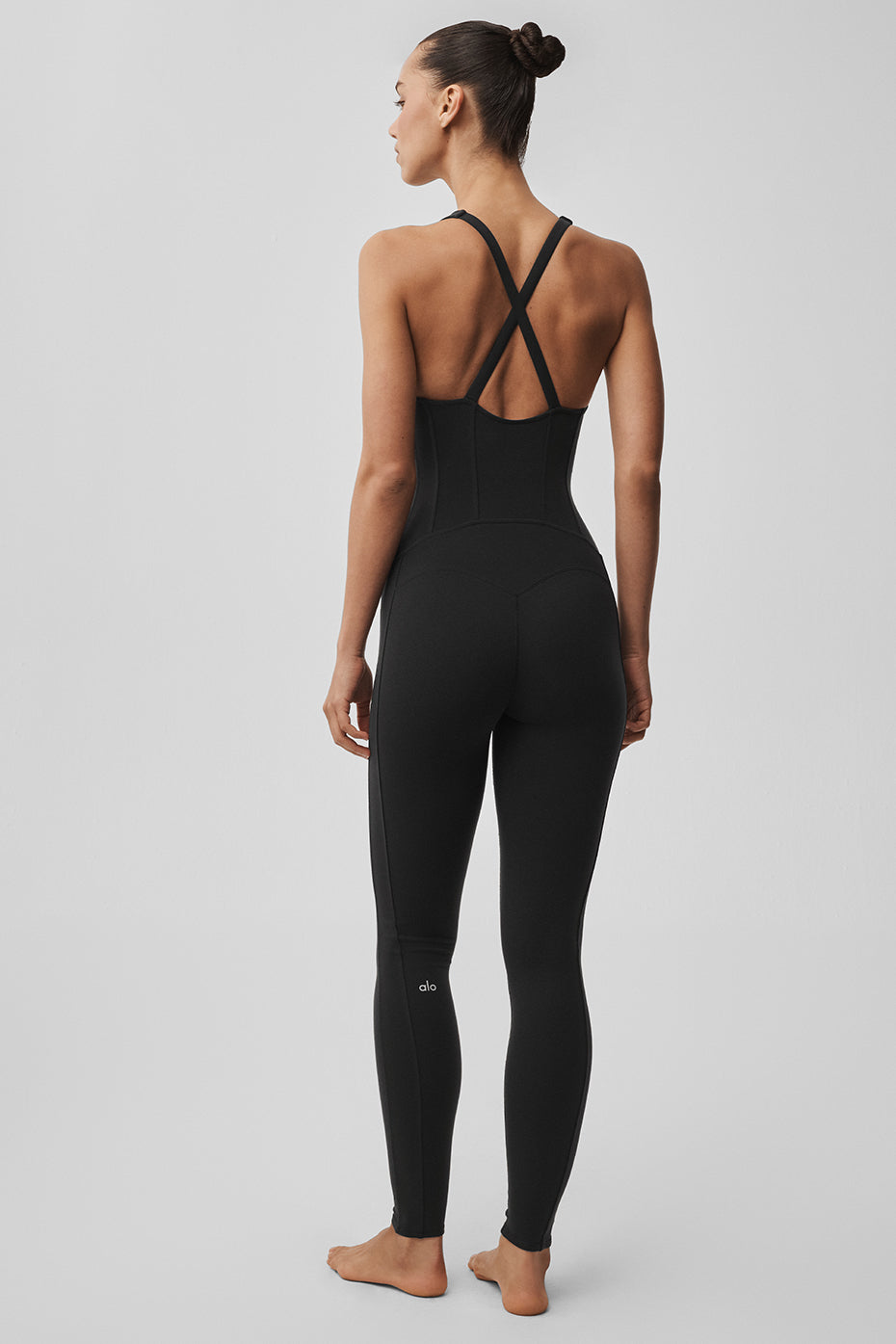 alo Airbrush Sparks Fly Corset Onesie - Black