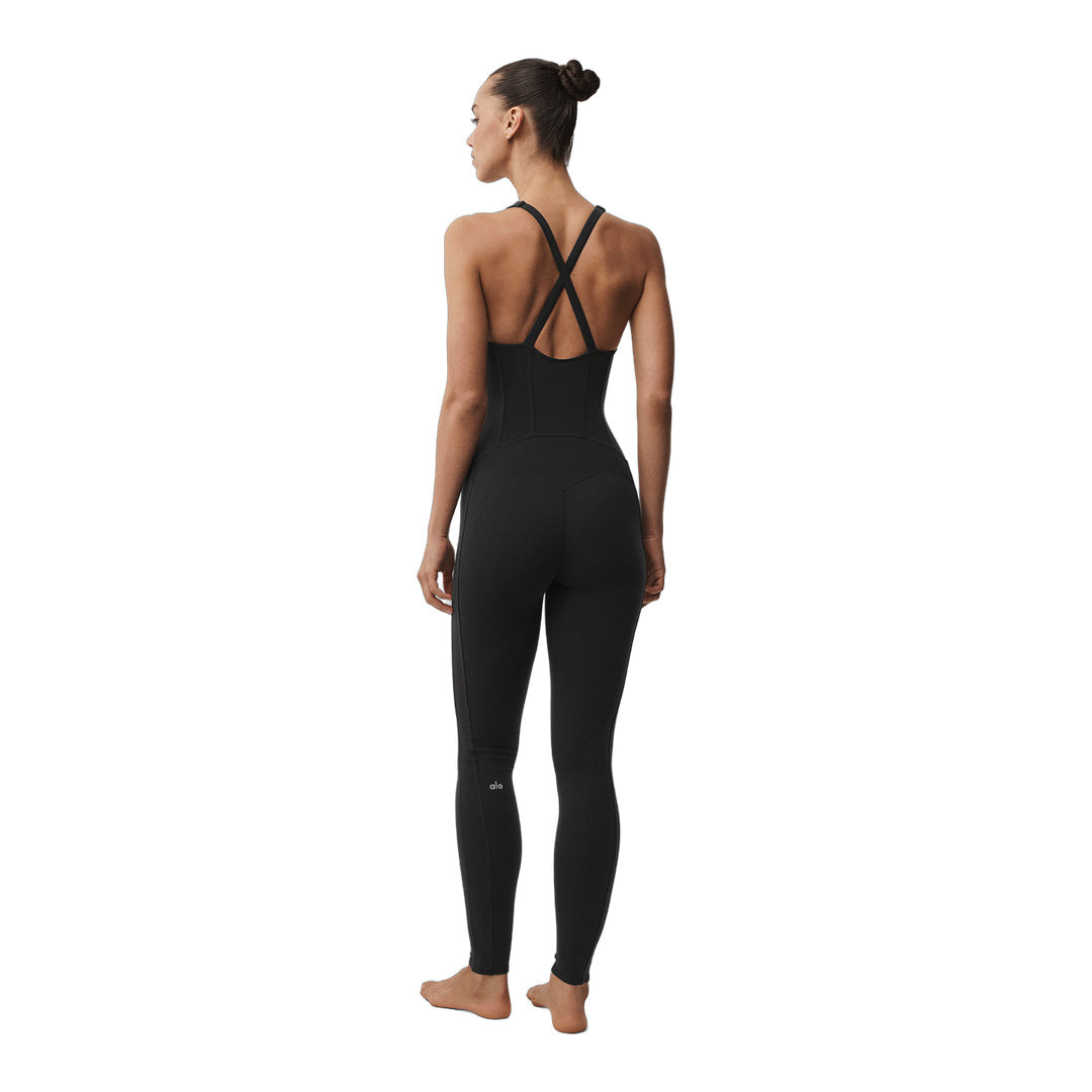 alo Airbrush Sparks Fly Corset Onesie - Black