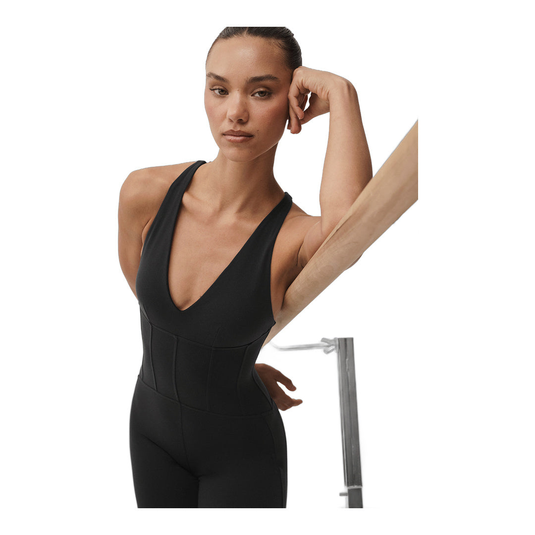 alo Airbrush Sparks Fly Corset Onesie - Black