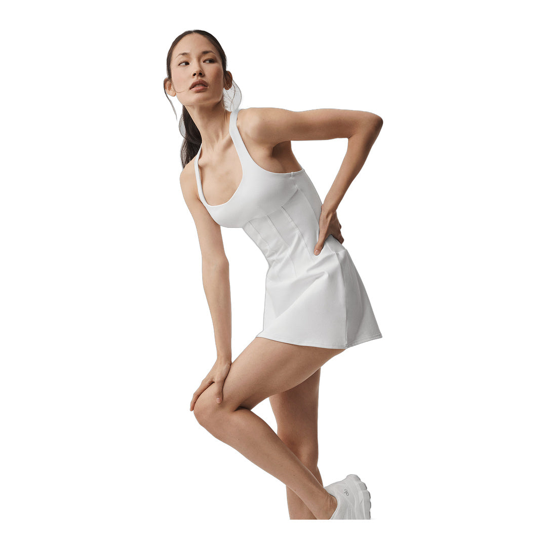 alo Airbrush Sparks Fly Corset Tennis Dress - White