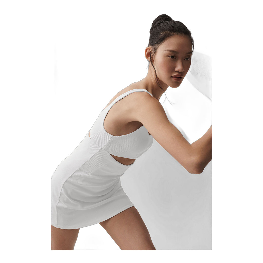 alo Slice Tennis Dress - White
