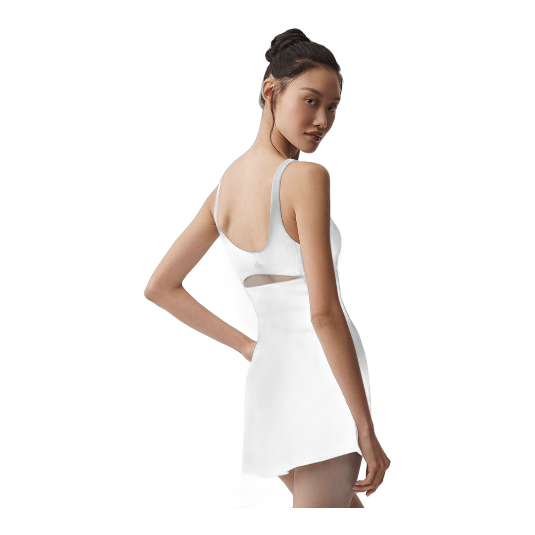 alo Slice Tennis Dress - White