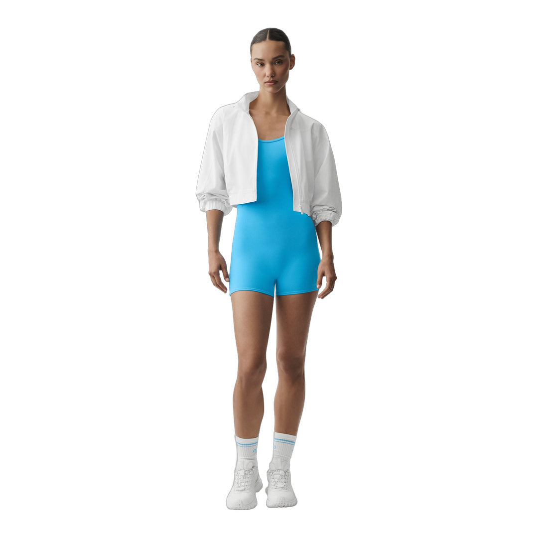alo Airbrush One And Done Short Onesie - Azure Blue