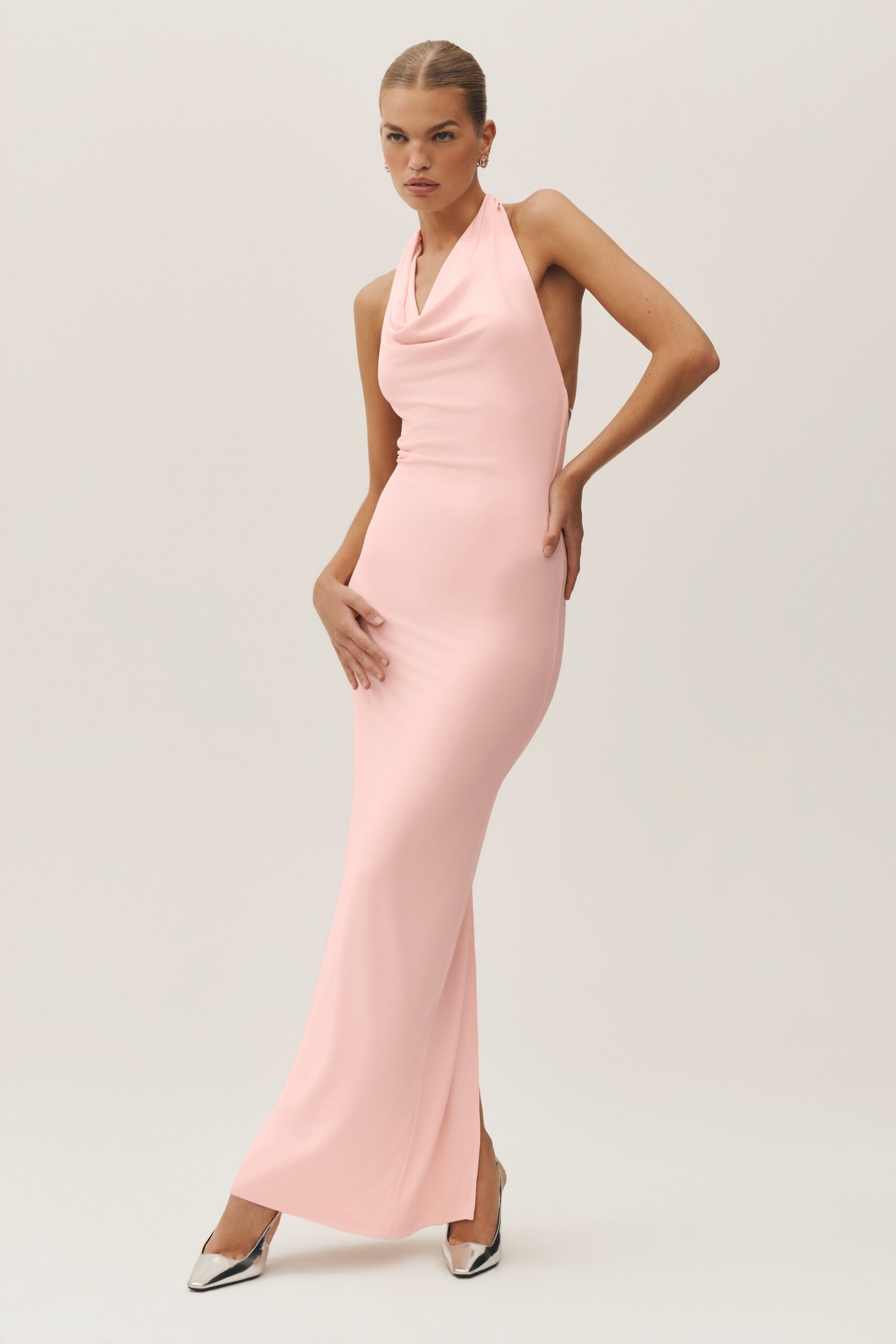 alo Summer Soiree Halter Maxi Dress - Sundrenched Pink