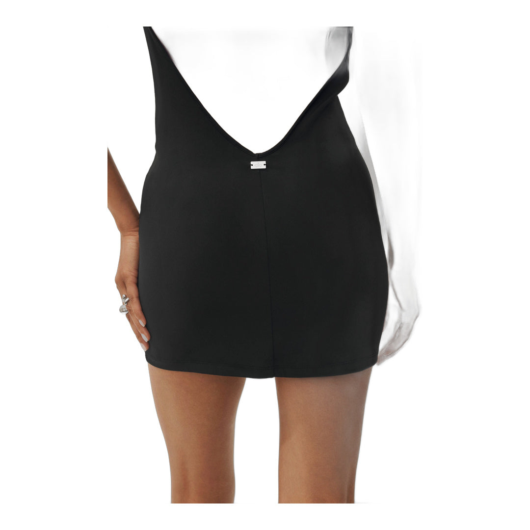 alo Summer Soiree Halter Mini Dress - Black