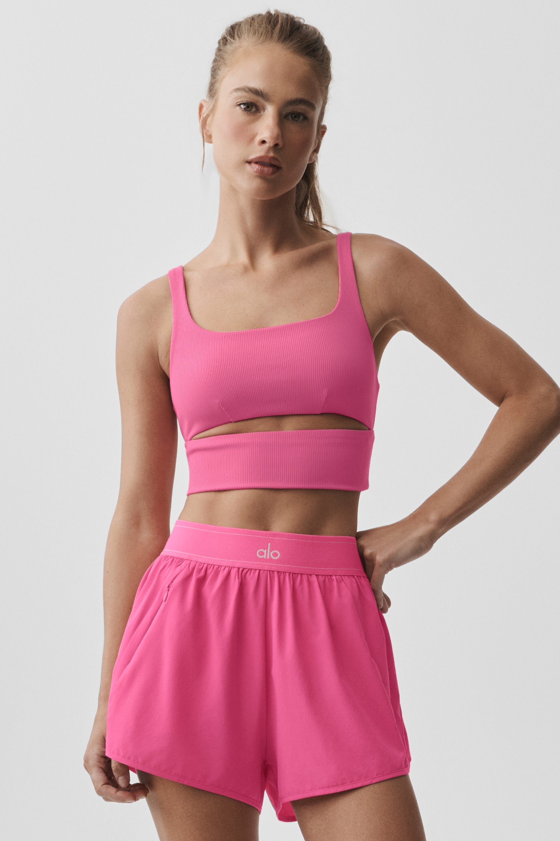 alo Slit Bra - Paradise Pink
