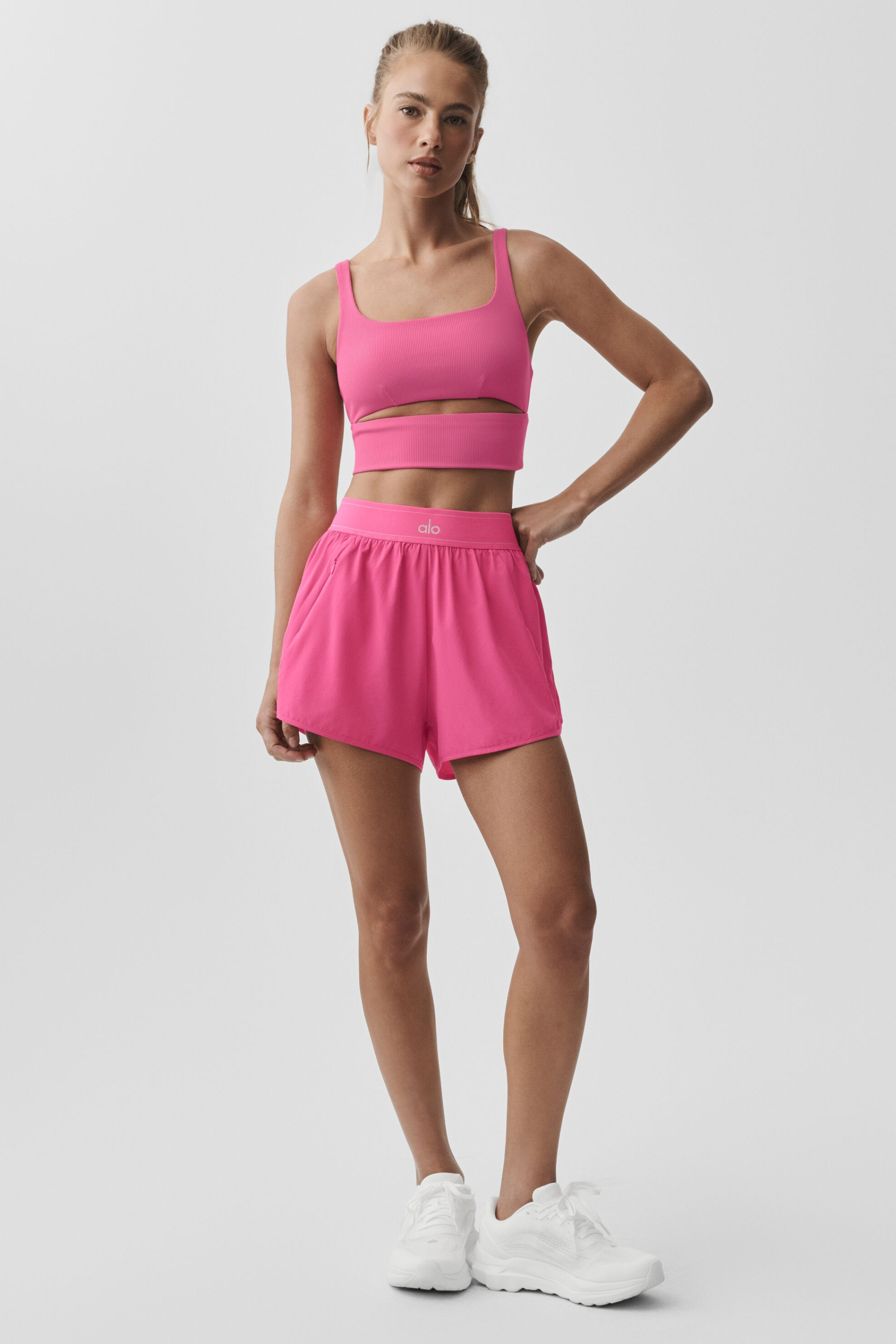alo Slit Bra - Paradise Pink