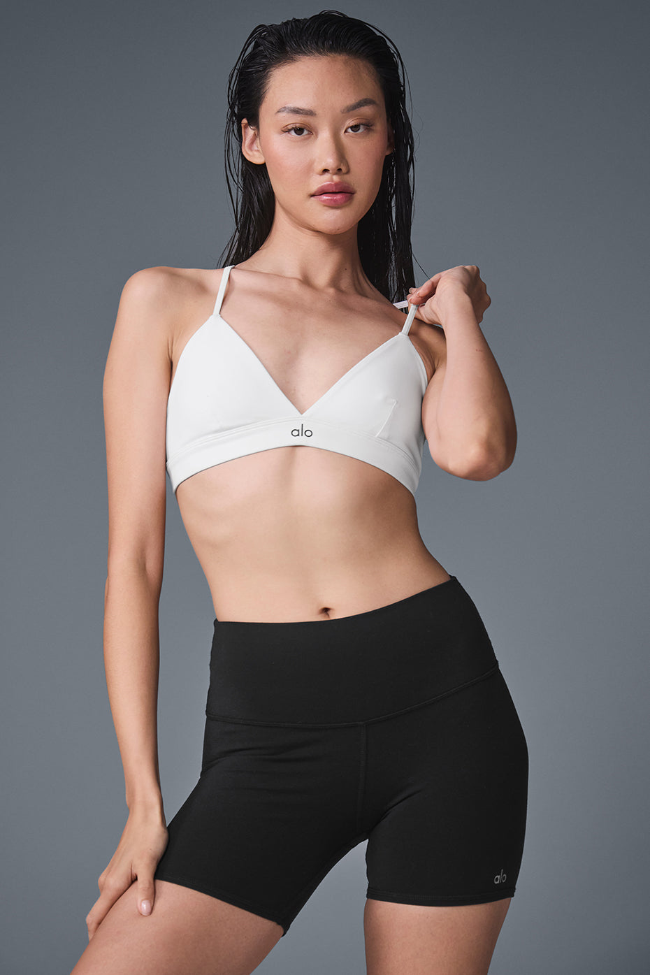 alo Splendor Bra - White/Black