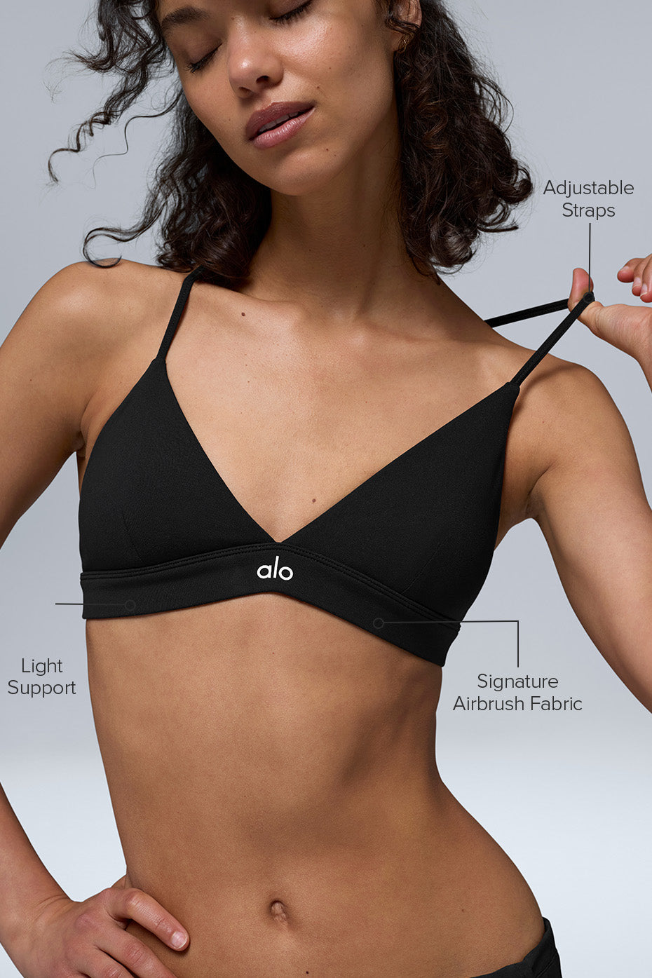 alo Splendor Bra - Black