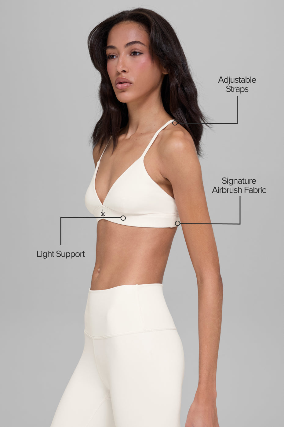 alo Splendor Bra - Ivory/Black