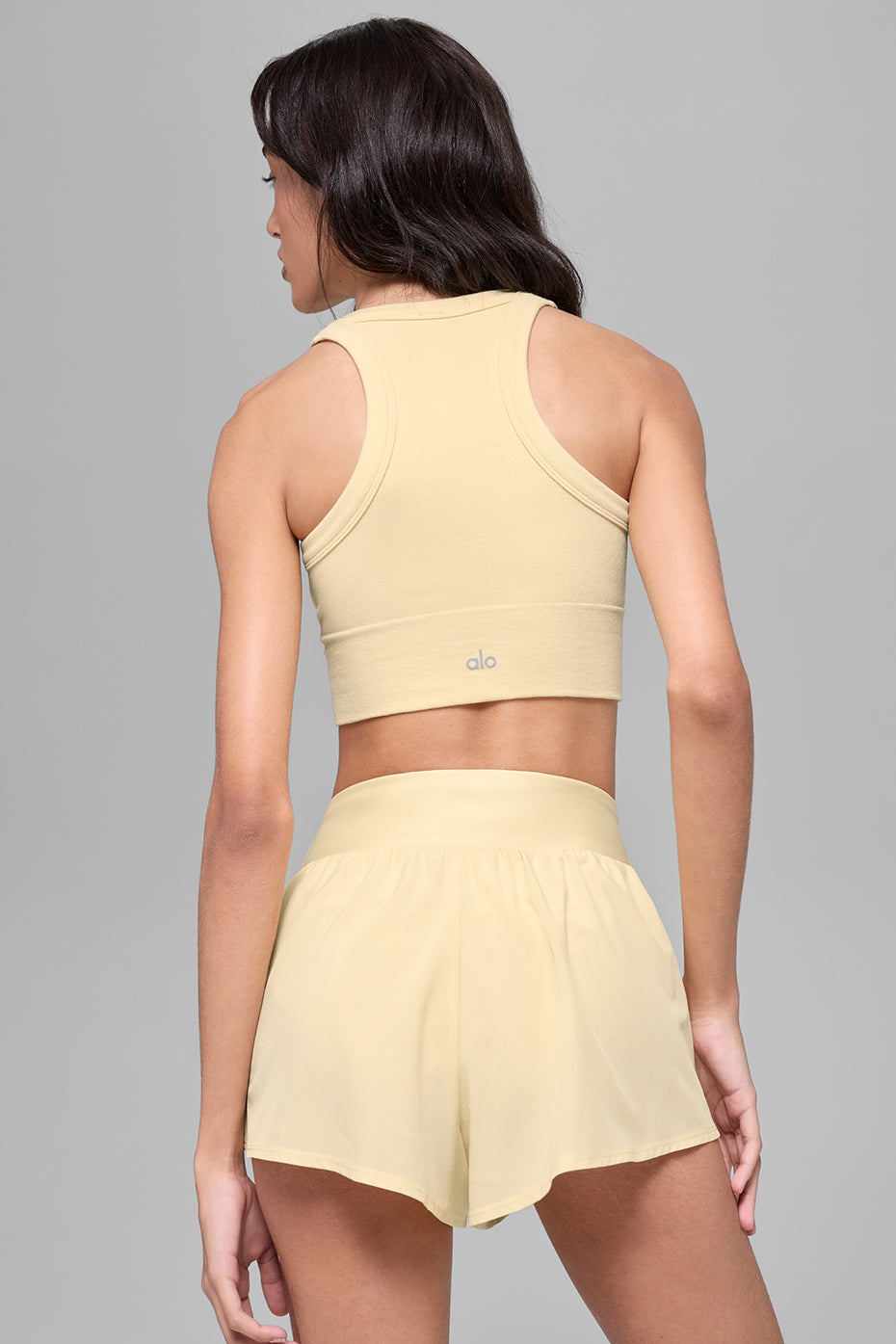 alo Seamless Delight High Neck Bra - Candlelight Yellow