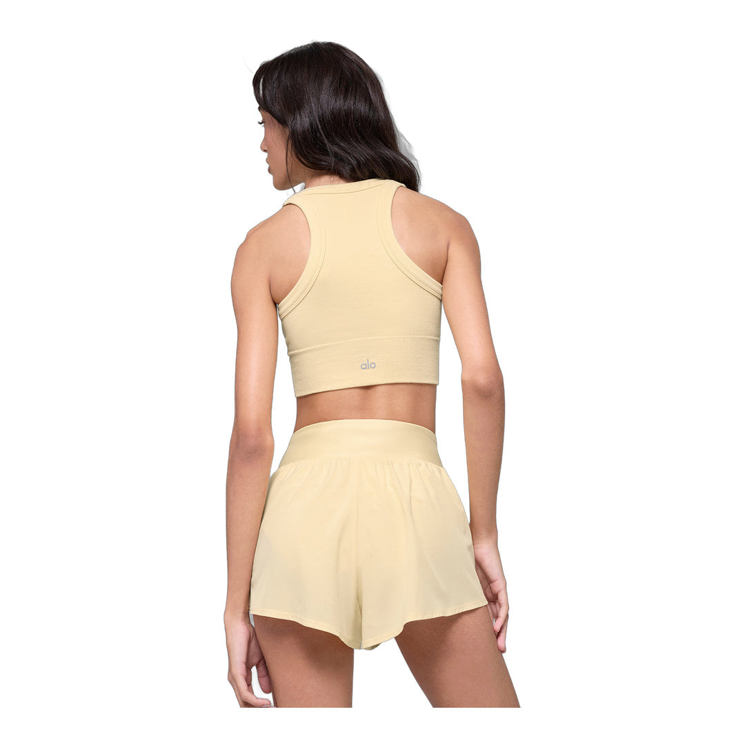 alo Seamless Delight High Neck Bra - Candlelight Yellow