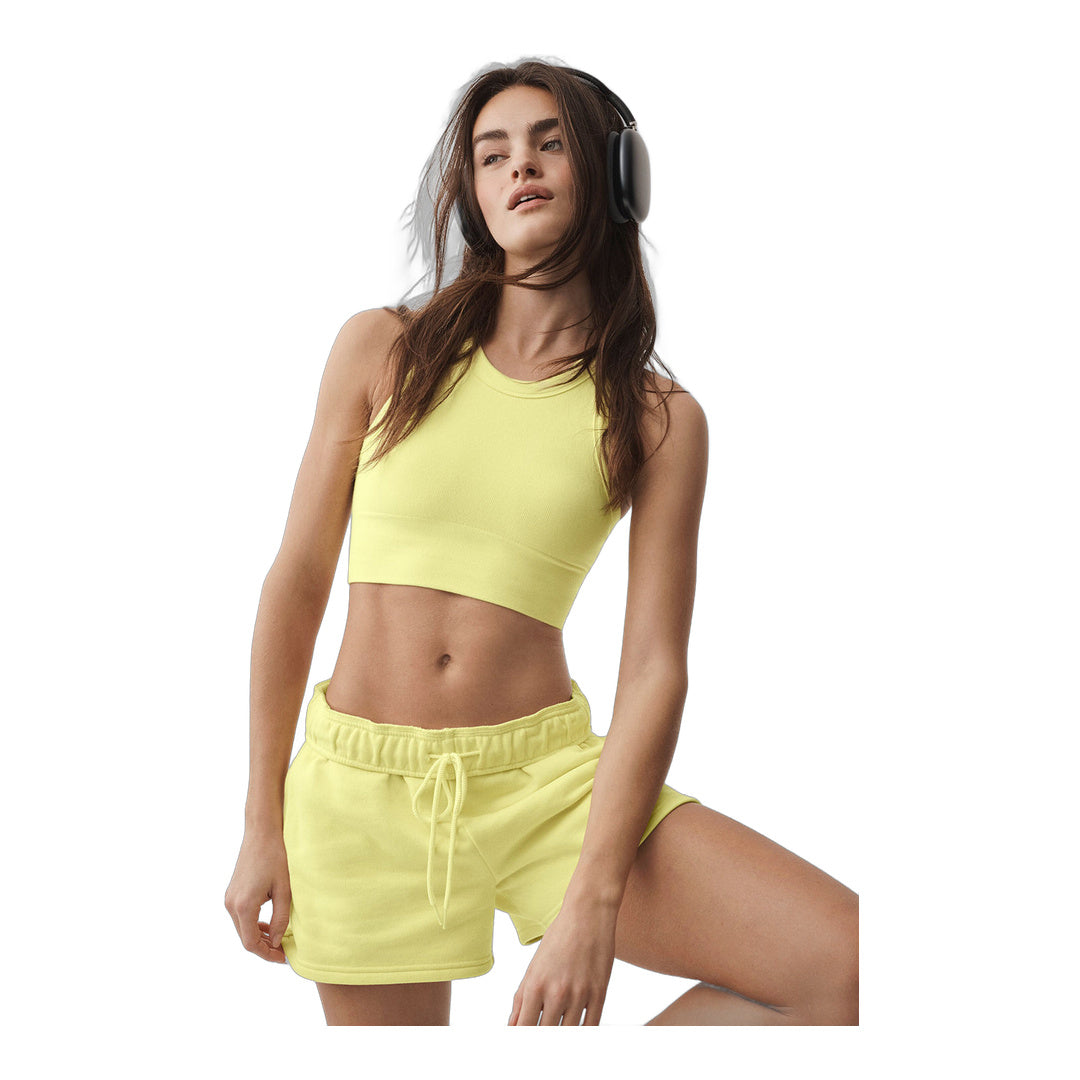 alo Seamless Delight High Neck Bra - Sunshine