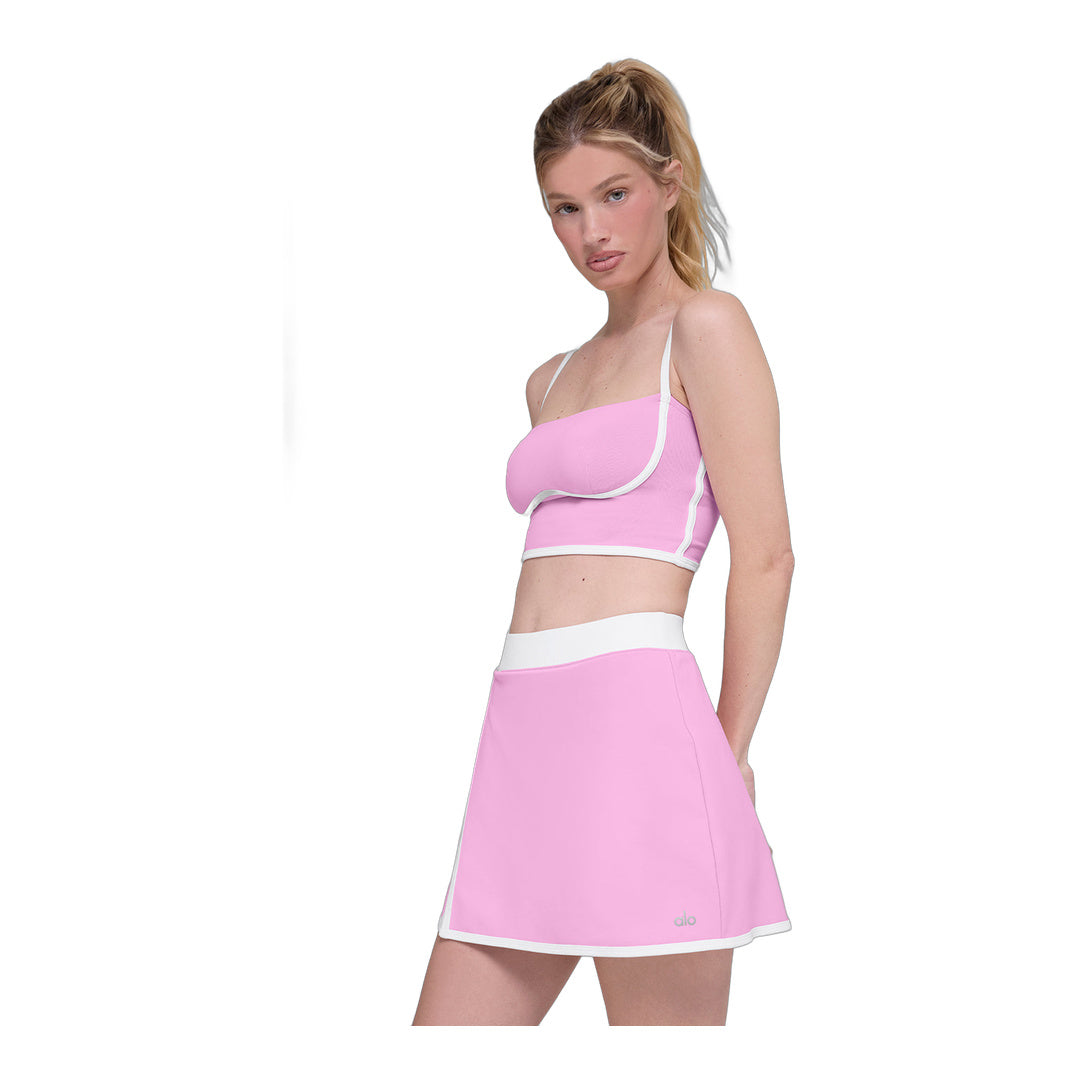 alo Airbrush Streamlined Bra Tank - Candy Heart Pink/White