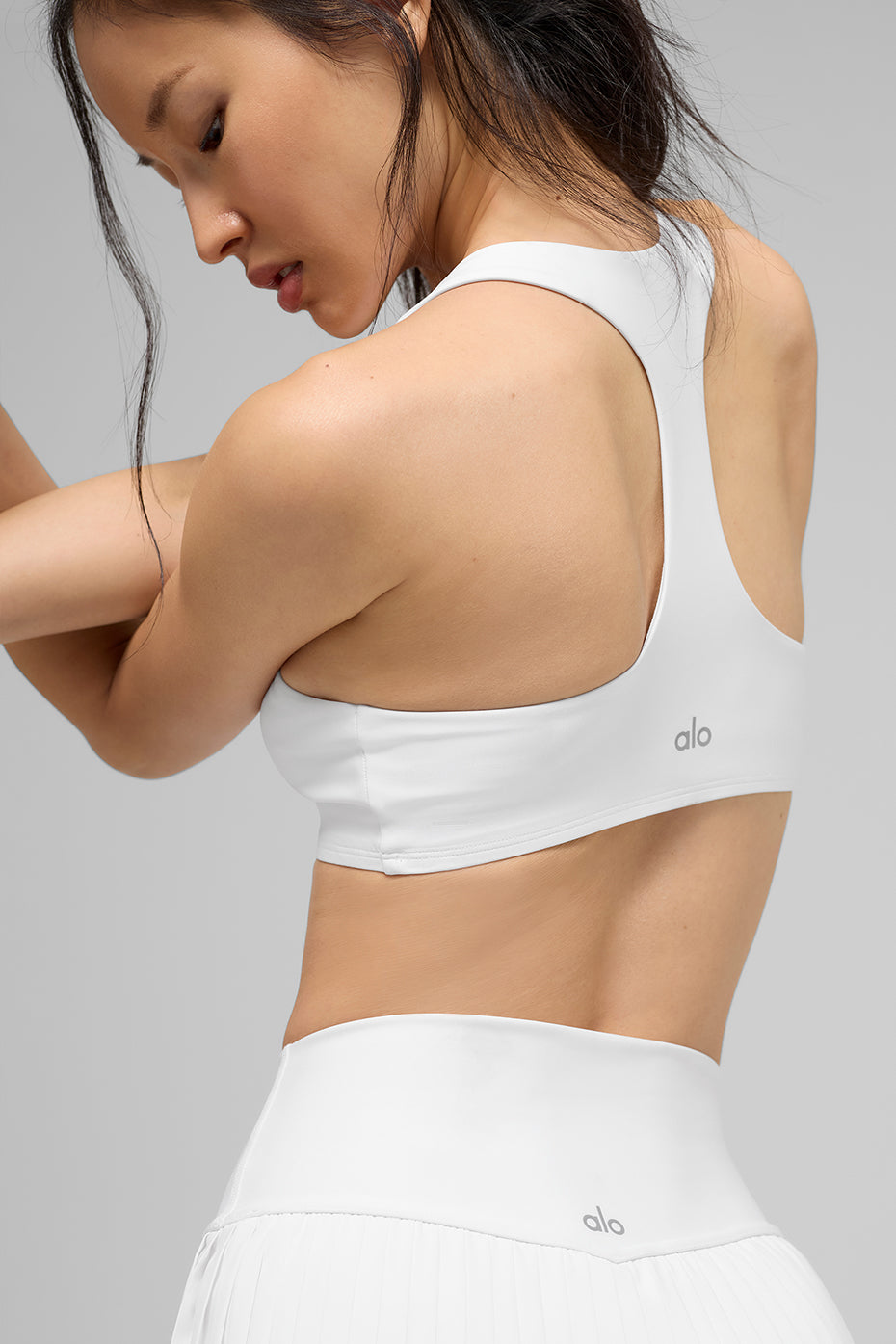 alo Airlift Advantage Racerback Bra - White