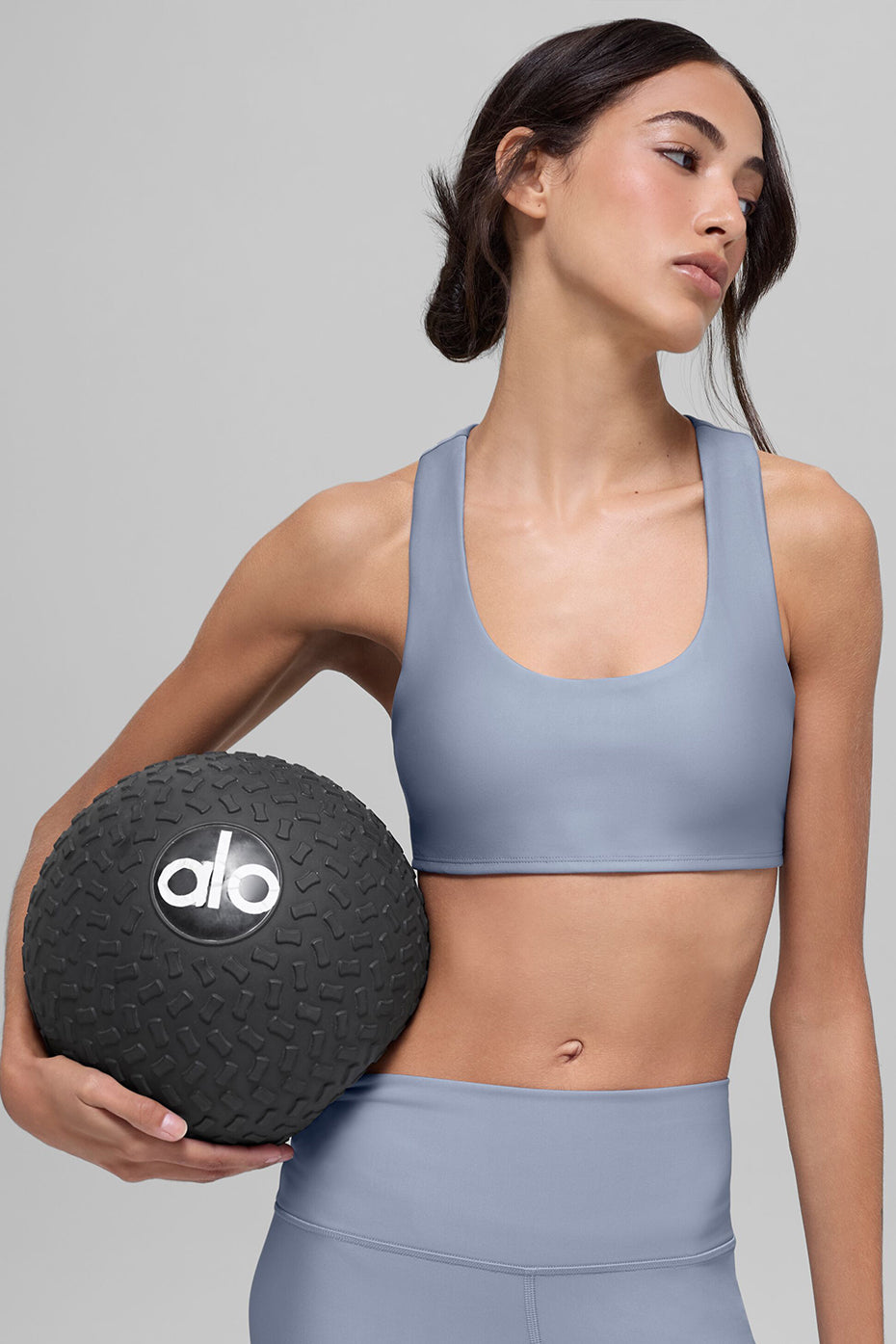 alo Airlift Advantage Racerback Bra - Winter Frost