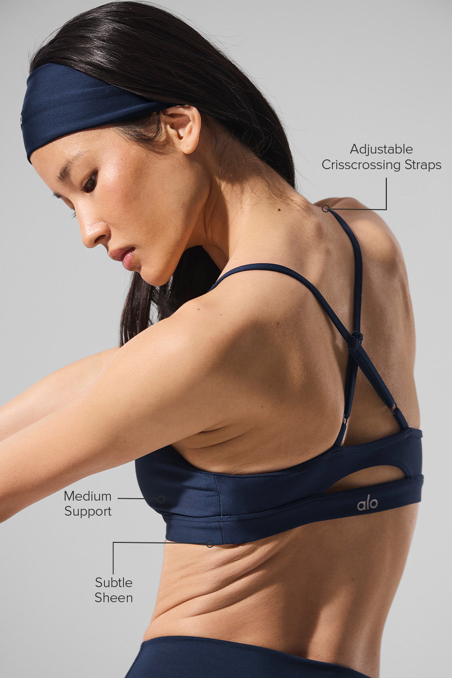 alo Airlift Intrigue Bra - Navy
