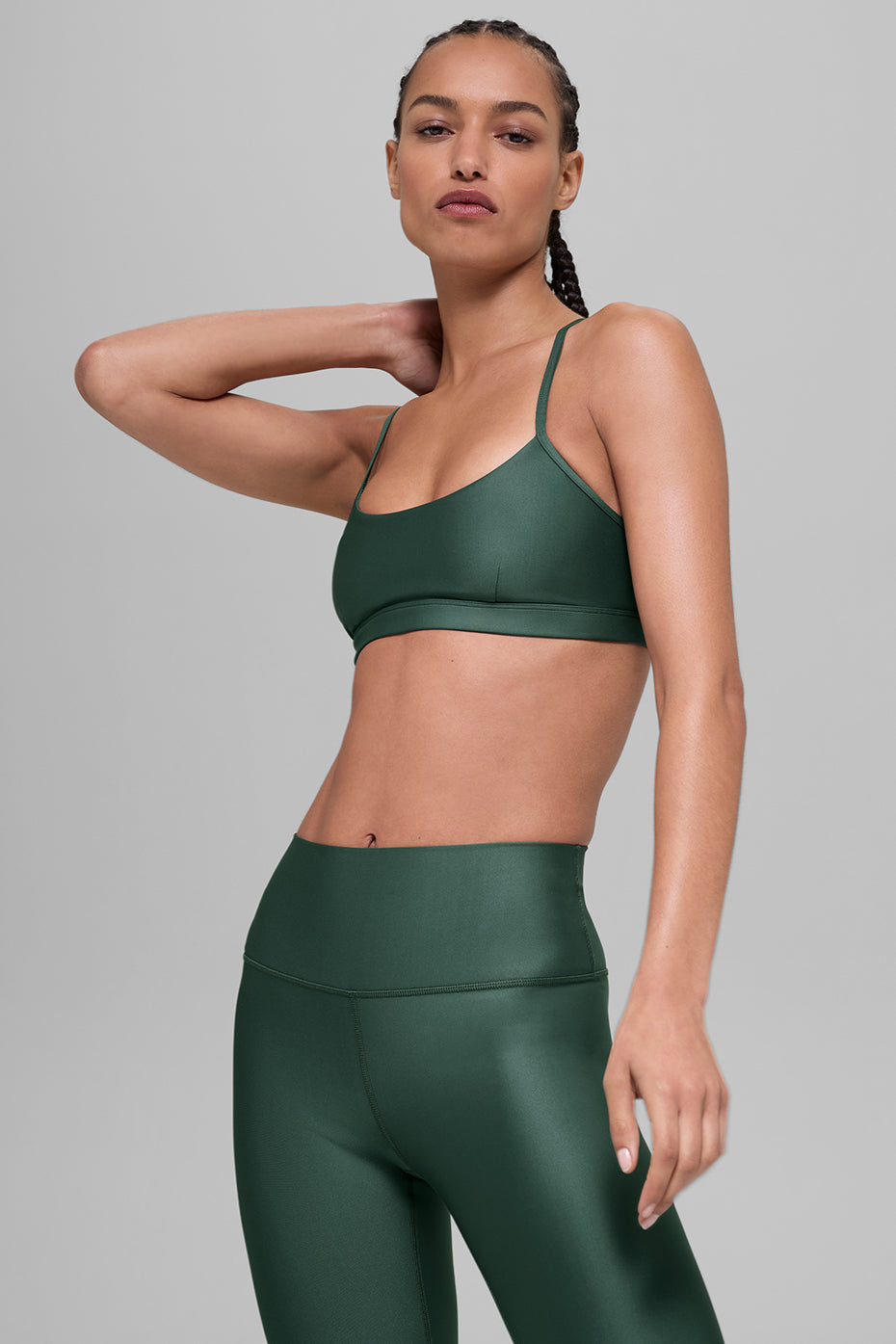 alo Airlift Intrigue Bra - Clover Green