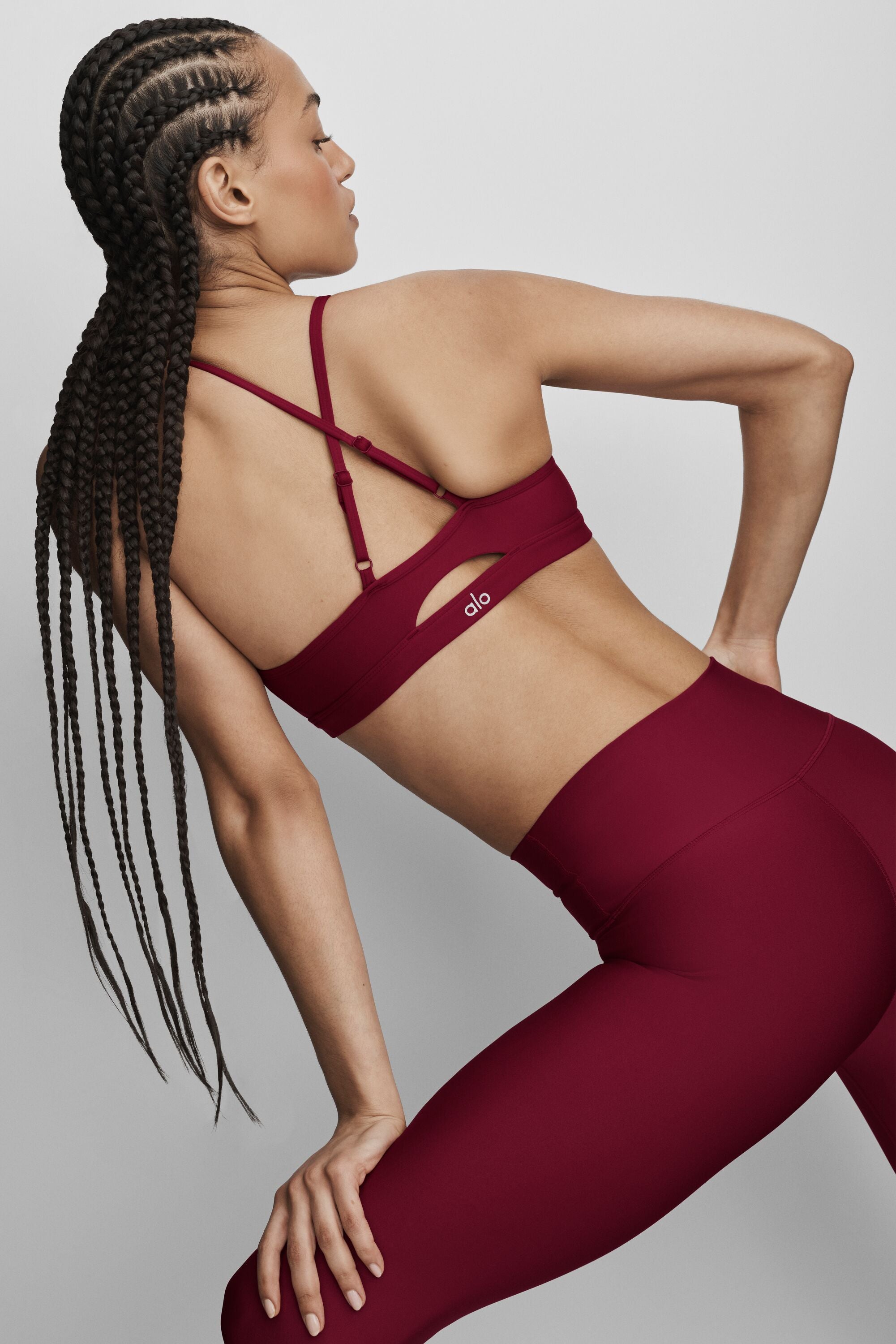 alo Airlift Intrigue Bra - Summer Romance Red