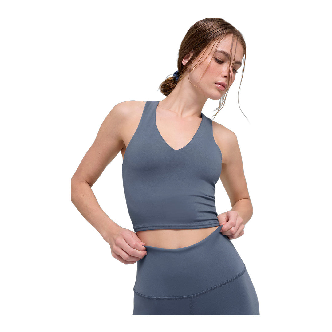 alo Airbrush Real Bra Tank - Bluestone