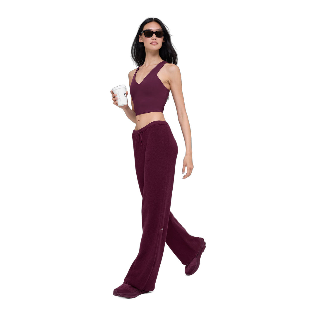 alo Airbrush Real Bra Tank - Burgundy