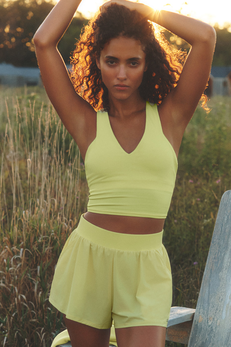 alo Airbrush Real Bra Tank - Sunshine