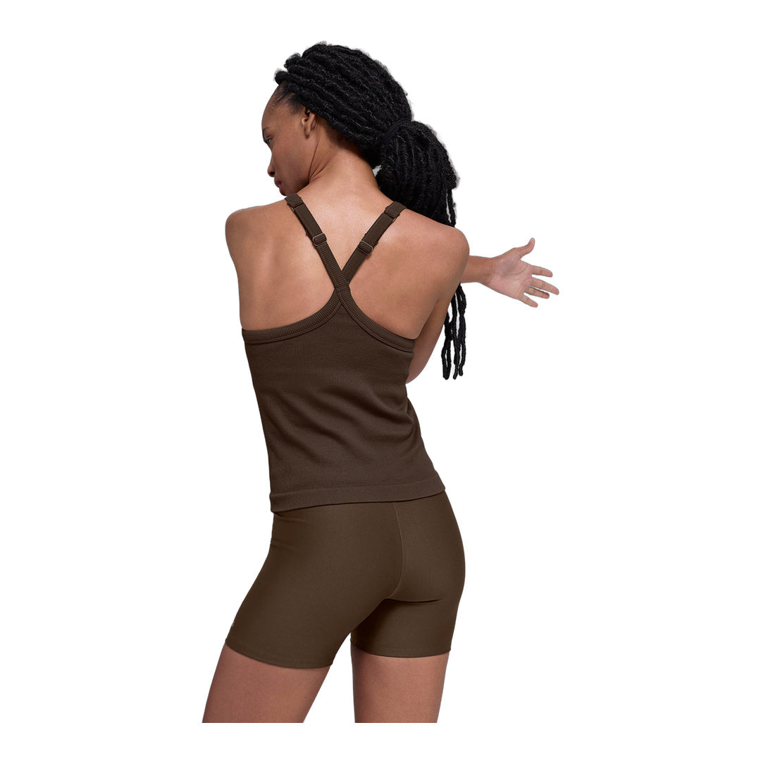 alo Seamless Ribbed Favorite Full Length Bra Tank - Espresso