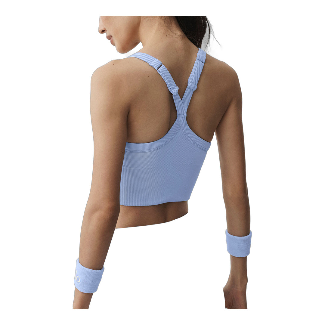 alo Seamless Ribbed Favorite Bra Tank - Light Provence Blue