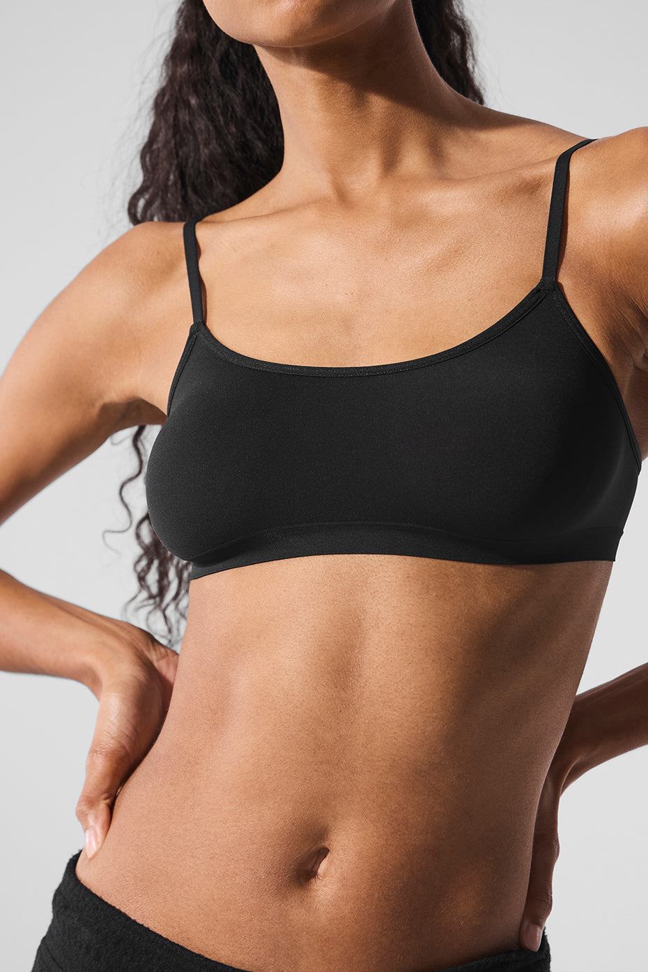 alo Sheer Glow Bra - Black